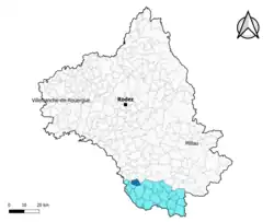 La Serre dans l'intercommunalité en 2020.