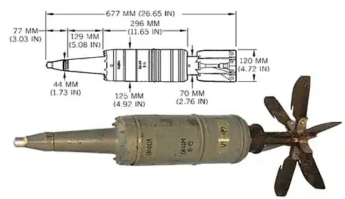 Obus HEAT BK-14 de 125&nbsp;mm.