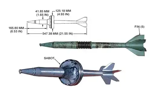 Obus de char de combat soviétique de 125&nbsp;mm.