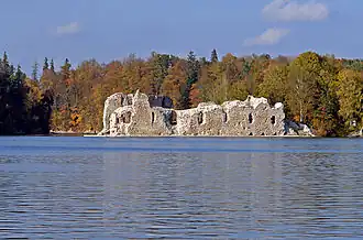 Les ruines du château de Koknese près de Riga