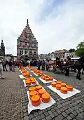Marché aux fromages à Gouda.