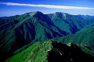 Vue depuis le mont Shiomi.