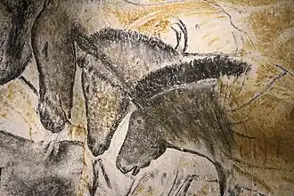 22&nbsp;: Panneau des chevaux (détail).