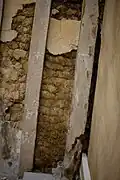 Plafond en torchis proche de l'époque d'origine à restaurer.