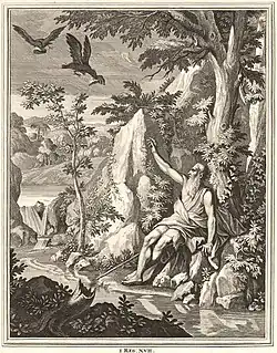 Elie alimenté par les corbeaux, 1697.