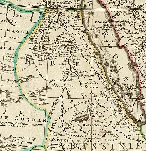Carte par Guillaume Delisle (1701).
