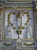 Église Notre-Dame de Bodilis, retable du Rosaire, vue d'ensemble.