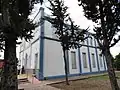 La synagogue vue de côté.