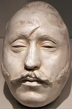 Masque mortuaire d'un partisan prussien, le commandant von Schill (Deutsches Historisches Museum, Berlin).