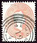 Timbre du Royaume lombardo-vénitien de 1861, 5 soldi oblitéré à Gemona.