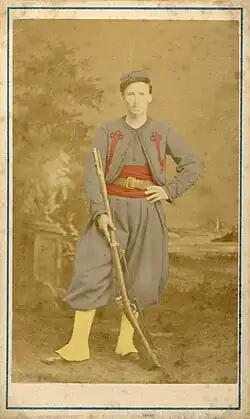 Magloire Roussel en tenue de Zouave pontifical.