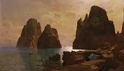 William Stanley Haseltine : Faraglioni di Capri (années 1870)