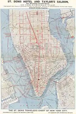 Plan de Manhattan en 1879.