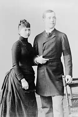 La princesse Sophie de Prusse et le futur roi de Grèce Constantin Ier, septembre 1888.