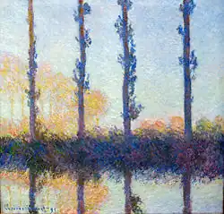 Claude Monet, Les peupliers. 1891. Huile sur toile, 87 x 81 cm. Metropolitan Museum of Art, New York.