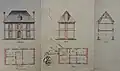 Projet de construction du nouveau presbytère à Granchain présenté en août 1897