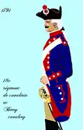 18e&nbsp;régiment de cavalerie de 1791 à 1792, puis 17e&nbsp;régiment de cavalerie