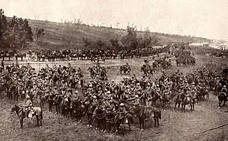Mametz, le 18e&nbsp;régiment de lanciers britannique en 1916.
