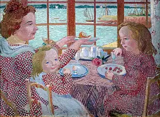 Petit Déjeuner (1901), huile sur carton, 51,3&nbsp;×&nbsp;66,5&nbsp;cm, Francfort-sur-le-Main, Institut d’art Städel.