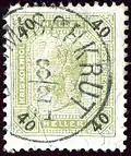 Böhmischkrut sur un timbre de l'empire en 1901.