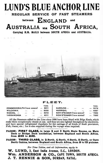 illustration de Blue Anchor Line