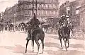 Les dragons quadrillent les rues de Narbonne, 20 juin 1907.