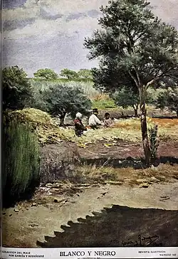 « Recolección del maíz », dans le numéro du 13 novembre 1909, par Manuel García y Rodríguez&nbsp;(es).