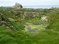 Paysage de l'île : ancienne carrière ayant servi lors de la construction du grand phare.