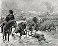 Troupes russes et roumaines en retraite dans la bataille du Râmnicu Sărat&nbsp;(ro), 1916.