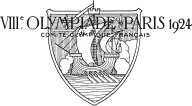 Blason représentant une galère, avec le libellé Olympiade Paris 1924