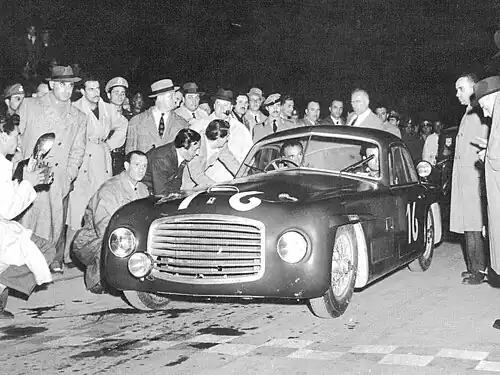 Ferrari 166 S (#003S) par Allemano, victorieuse à la Mille Miglia 1948 avec Biondetti et Giuseppe Navone.