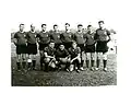 Photo d'équipe du TSG Balingen (1950) – le logo traditionnel est visible sur les maillots
