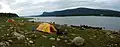 Site de bivouac sur le lac de la Hutte Sauvage