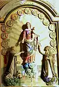 Église paroissiale Saint-Germain-et-Saint-Louis, le retable du Rosaire, panneau central (François Favennec, XVIIIe&nbsp;siècle).