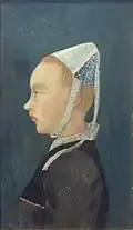 Paul Sérusier : Portrait de jeune bretonne [région de Châteauneuf-du-Faou] (vers 1890-1895, musée des beaux-arts de Quimper)