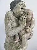 Ubu's boy (vers 1970, détail), bois, 105&nbsp;cm, collection particulière non sourcée.