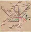 Service de train de banlieue MBTA en 1975.