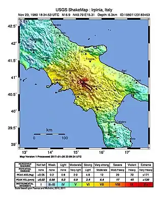 Image illustrative de l’article Séisme du 23 novembre 1980 en Irpinia