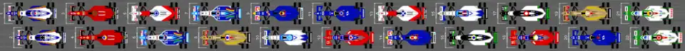 Schéma de la grille de qualification du Grand Prix de Monaco 1996.