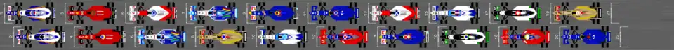 Schéma de la grille de départ du Grand Prix d'Australie 1996