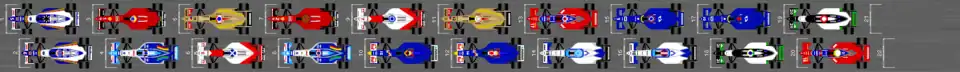 Schéma de la grille de départ du Grand Prix d'Europe 1996