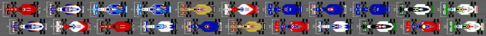Schéma de la grille de qualification du Grand Prix de Saint-Marin 1996