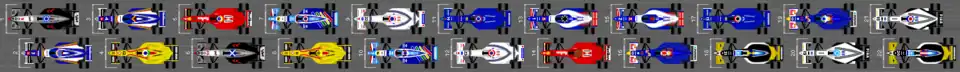 Schéma de la grille de qualification du Grand Prix du Luxembourg 1997.