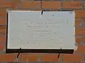 Plaque commémorative.
