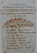 Plaque commémorative du drame du 23 mai 1925 (le chavirage du canot de sauvetage de Saint-Pierre fit 8 morts)