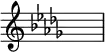 {\key des\major\override Staff.TimeSignature.stencil=##f \skip 1}\layout {indent = #0 line-width = #26 ragged-last = ##f}