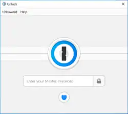 Description de l'image 1Password for Windows screenshot 01 Lock screen.png.