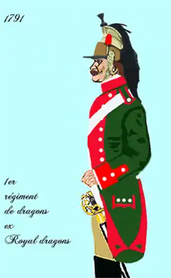1er&nbsp;régiment de dragons après 1791