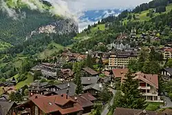 Le village depuis le train en direction de la Kleine Sheidegg