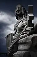 Justitia sur l'Alte Brücke de Heidelberg.
